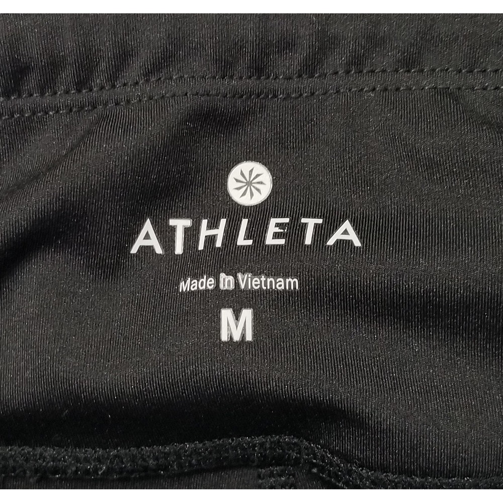 Athleta Sonar Color Block 7/8 Leggings Womens Medium Black Navy Green Gym M - Picture 4 of 10